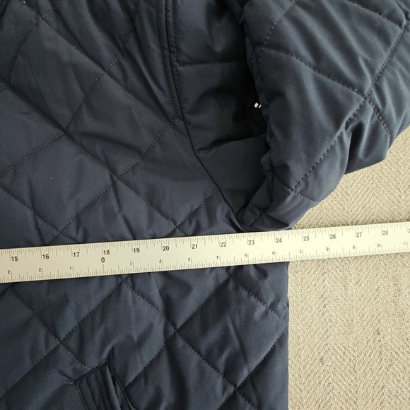 Levis 4-WAY Quilted Bomber Jacket Men's Size Large Navy Orange Stretch Diamond - Picture 3 of 16